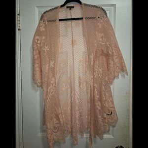 Torrid light pink cover up.